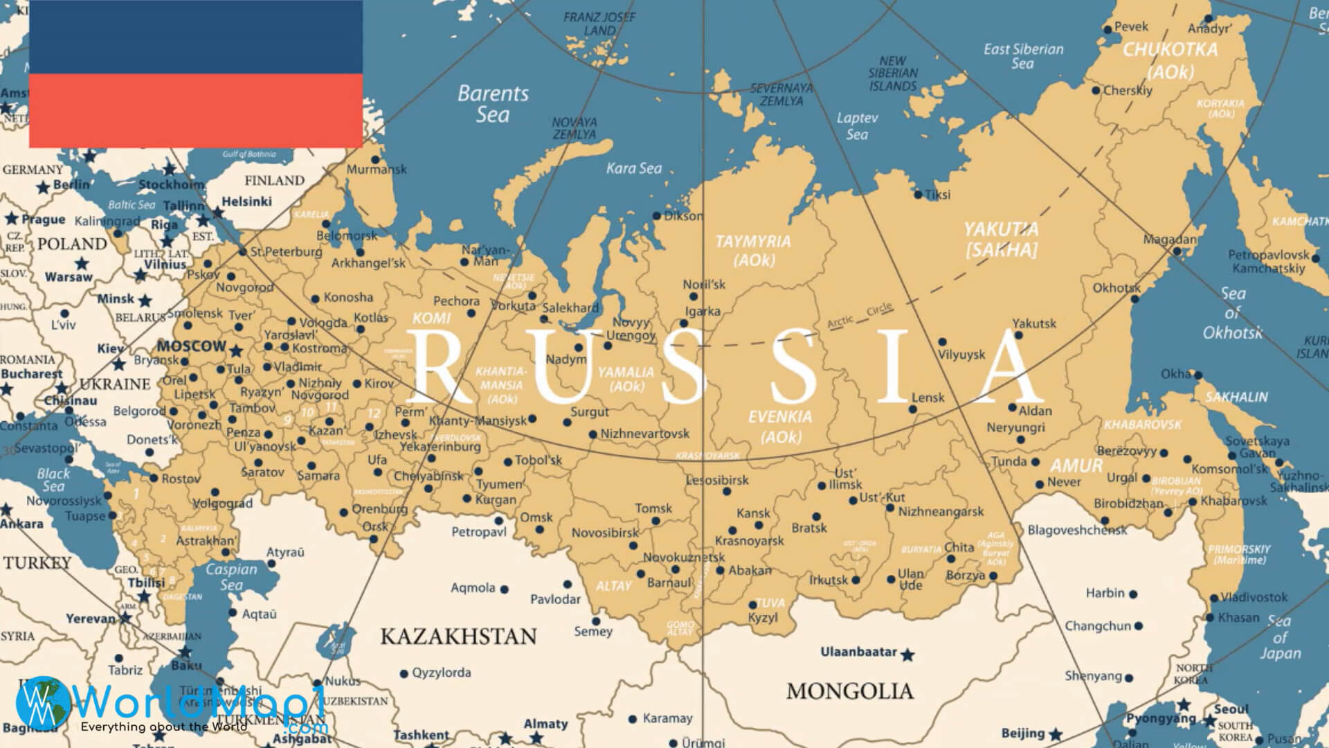 Russia and East Asia Map